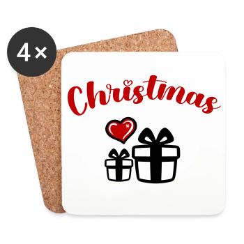 Christmas - Untersetzer (4er-Set) - Weiß - Vorne