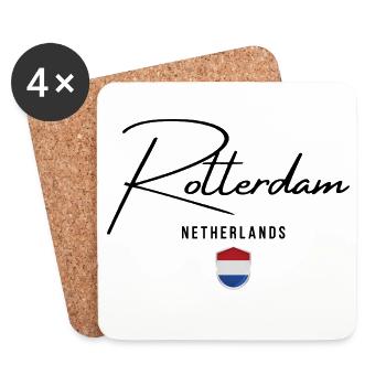 Rotterdam Pays-Bas, j’adore Rotterdam - Dessous de verre (lot de 4) - blanc - Devant