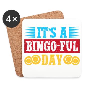 Bingo Game It´s Bingo-Ful Day Bingo - Untersetzer (4er-Set) - Weiß - Vorne