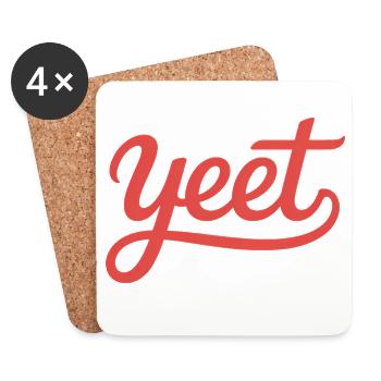 Yeet - Funny Gen Alpha Memes - Coasters (set of 4) - white - Front