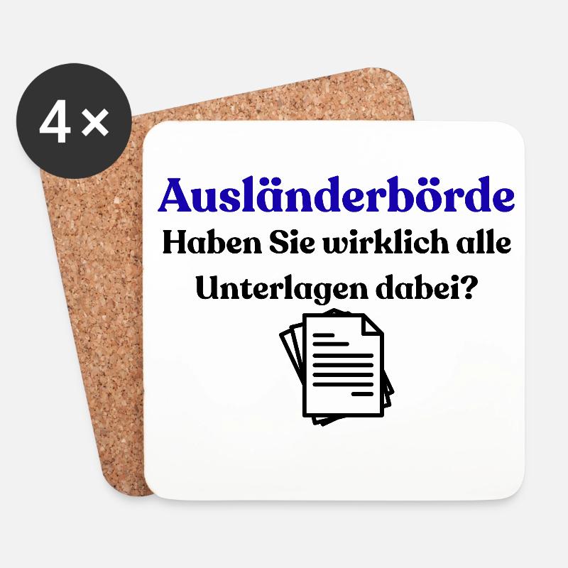 Foreigners' Registration Office - Coasters (set of 4) - white