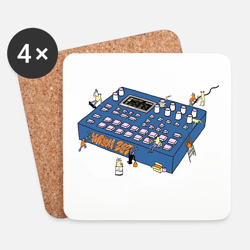 Mixing console - Untersetzer (4er-Set) - Weiß