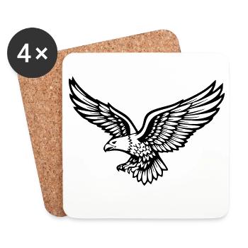 eagle - Coasters (set of 4) - white - Front