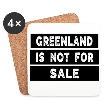 Greenland Is Not For Sale - Coasters (set of 4) - white - Front