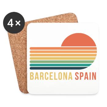 Barcelona - Coasters (set of 4) - white - Front
