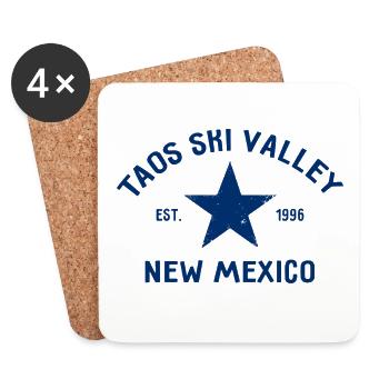 Taos Ski Valley - Nouveau-Mexique - États-Unis - Amérique - Dessous de verre (lot de 4) - blanc - Devant
