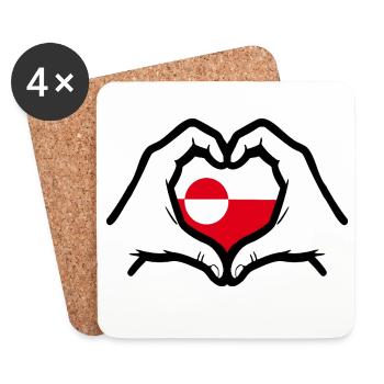 Greenland Love - Coasters (set of 4) - white - Front