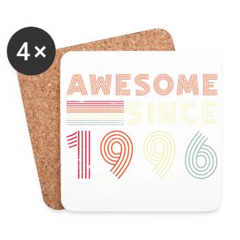 Retro 1996 – Awesome Since 1996 - Coasters (set of 4) - white - Front