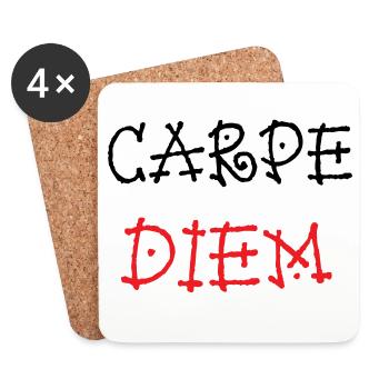 Carpe Diem – Epikureer - Untersetzer (4er-Set) - Weiß - Vorne