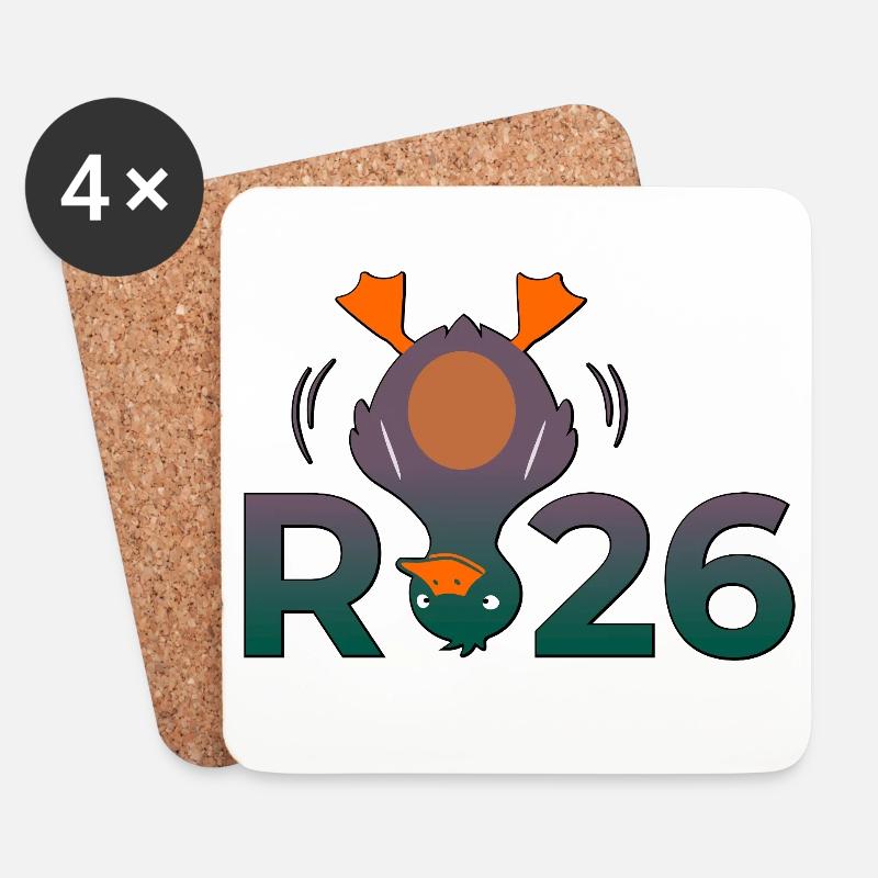 Rentnergeschenke Rente 2026 - Untersetzer (4er-Set) - Weiß