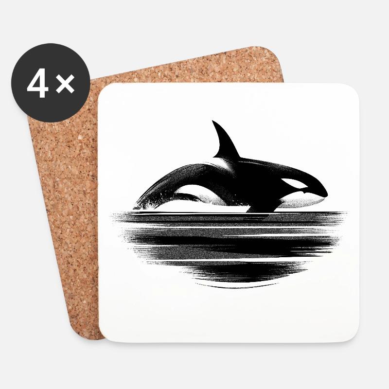 Orca - Untersetzer (4er-Set) - Weiß