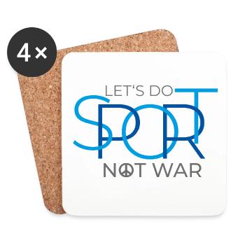 let's do sport not war - Untersetzer (4er-Set) - Weiß - Vorne
