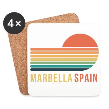 Marbella Spain - Untersetzer (4er-Set) - Weiß - Vorne