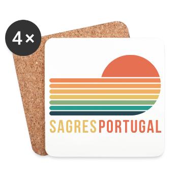 Sagres, Portugal - Coasters (set of 4) - white - Front