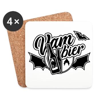 Vam Beer, Beer, Vampier - Coasters (set of 4) - white - Front