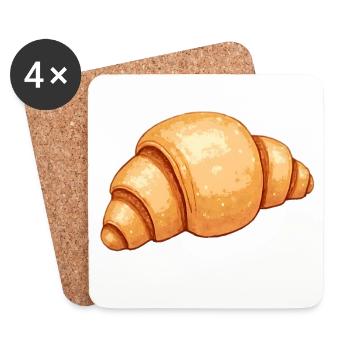 Croissant Gipfel - Untersetzer (4er-Set) - Weiß - Vorne