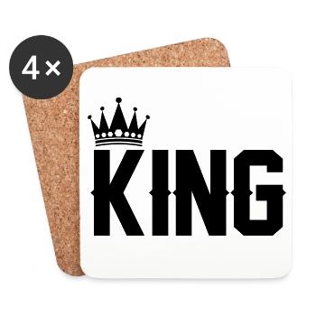 King - Untersetzer (4er-Set) - Weiß - Vorne
