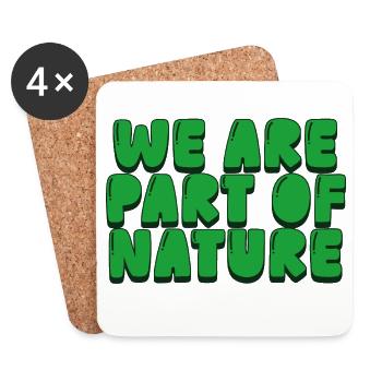we are part of nature - Untersetzer (4er-Set) - Weiß - Vorne