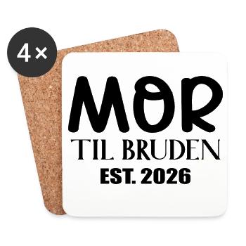 Mother of the Bride 2026 - Coasters (set of 4) - white - Front