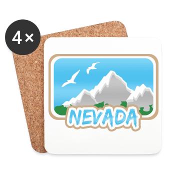 Mount Nevada - Coasters (set of 4) - white - Front