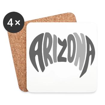 Arizona Lettering - Coasters (set of 4) - white - Front