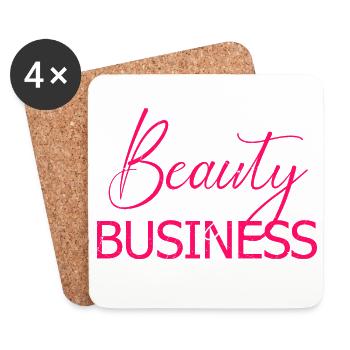 Salon de maquilleuse Beauty Is My Business - Dessous de verre (lot de 4) - blanc - Devant