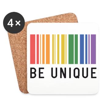 LGBT Pride Month - Be Unique - Coasters (set of 4) - white - Front