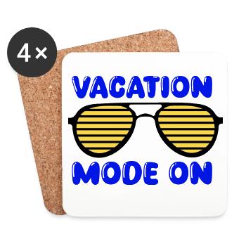 Vacation mode on - Coasters (set of 4) - white - Front