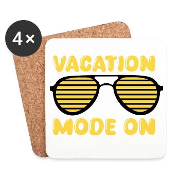 Vacation Mode On Retro - Coasters (set of 4) - white - Front