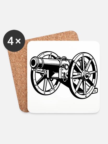 Cannon - Coasters (set of 4) - white
