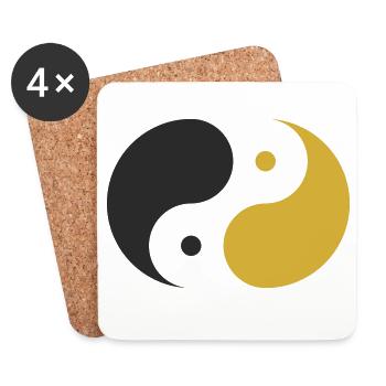 Yin & Yang - Coasters (set of 4) - white - Front