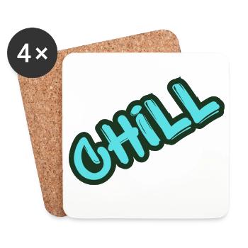 Chill Neon Graffiti  - Untersetzer (4er-Set) - Weiß - Vorne