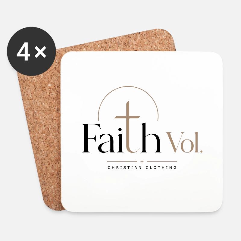 Faith Vol. Logo - Untersetzer (4er-Set) - Weiß