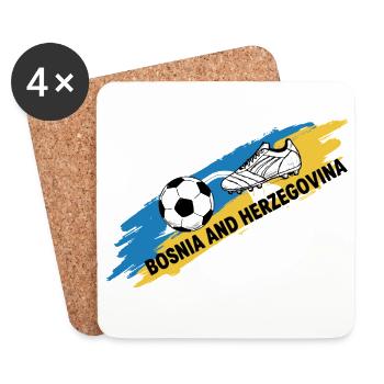 Bosnia Football Trikot Supporter Bosnia Soccer Fo - Untersetzer (4er-Set) - Weiß - Vorne