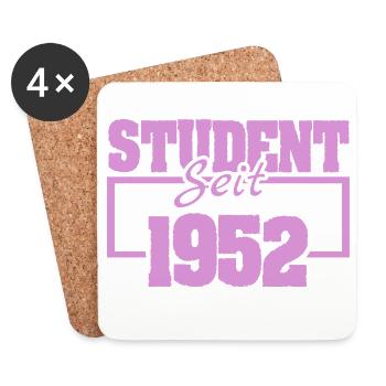 Student Self 1952 Vintage Print - Dessous de verre (lot de 4) - blanc - Devant