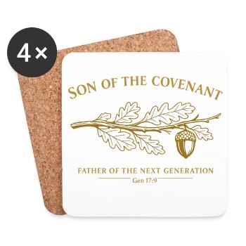 Son Of Covenant Father Of Next Generation Tee - Coasters (set of 4) - white - Front