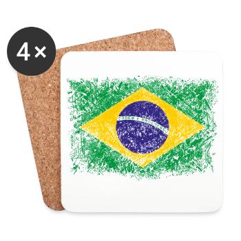 Brasilien - Vintage - Untersetzer (4er-Set) - Weiß - Vorne