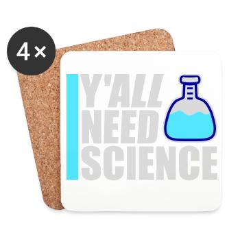 Vous avez besoin de science, de nerds drôles de science - Dessous de verre (lot de 4) - blanc - Devant