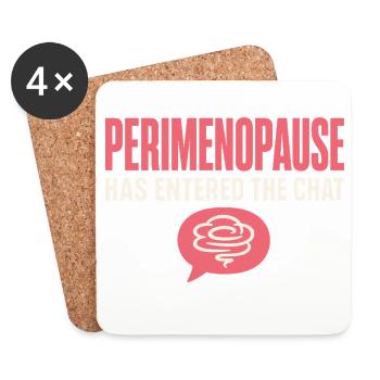 Perimenopause Brain Fog Menopause Midlife Gift - Coasters (set of 4) - white - Front