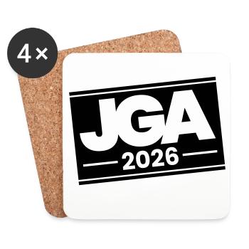 Jga 2026 Bachelor Party - Coasters (set of 4) - white - Front