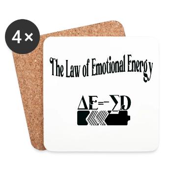 The Law of Emotional Energy - Dessous de verre (lot de 4) - blanc - Devant