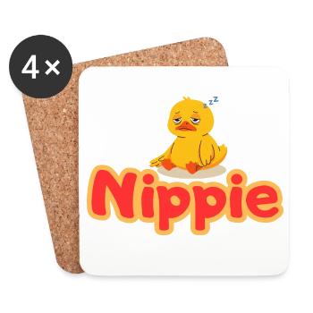 Nippie Duck - Coasters (set of 4) - white - Front