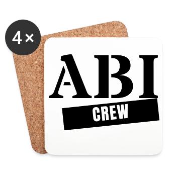 Abi Crew - Année de remise des diplômes de l’Abitur Voyage de l’Abitur - Dessous de verre (lot de 4) - blanc - Devant