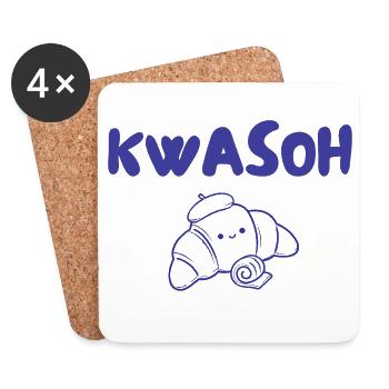 Croissant Kwasoh Illustration - Untersetzer (4er-Set) - Weiß - Vorne