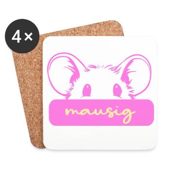 Cute Mouse - Coasters (set of 4) - white - Front