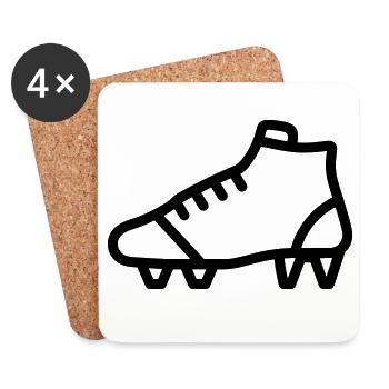 chaussure de football crampons - Dessous de verre (lot de 4) - blanc - Devant