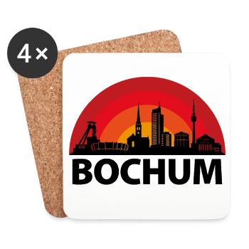 Bochum Skyline Kreise - Untersetzer (4er-Set) - Weiß - Vorne
