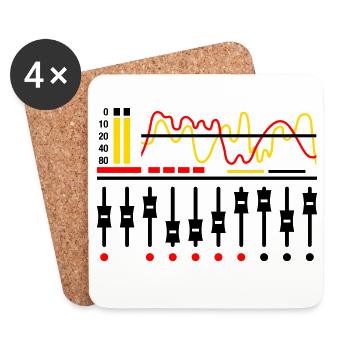 Mixing Table - Untersetzer (4er-Set) - Weiß - Vorne