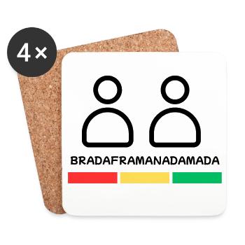 Bruder - Untersetzer (4er-Set) - Weiß - Vorne