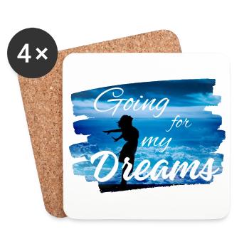 Going for my Dreams - Untersetzer (4er-Set) - Weiß - Vorne